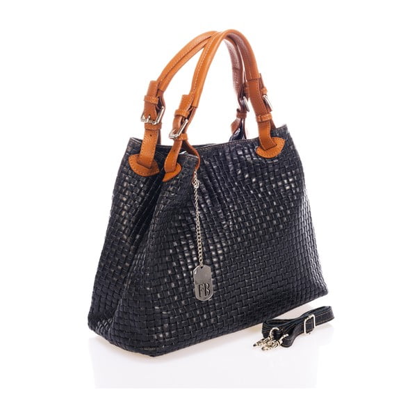 Tamnoplava kožna torba Federico Bass Hydri-image-2