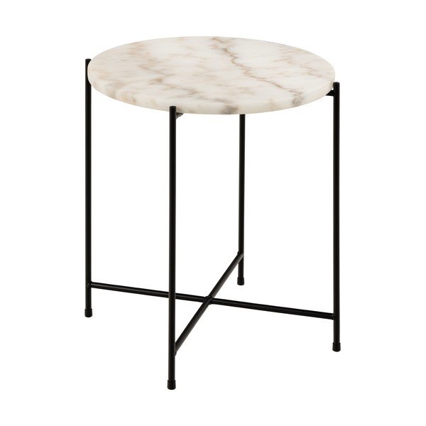 Okrugao pomoćni stol s mramornom pločom ø 42 cm Avila – Actona
