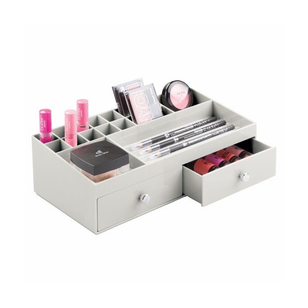 Bijeli organizator s 2 ladice InterDesign Cosmetic Plus-image-1
