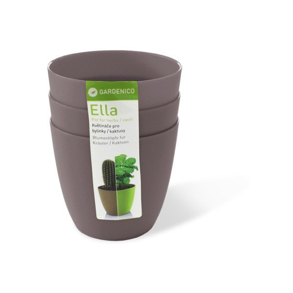 Sivo-smeđa saksija s kotačićima Gardenico Ella Twist'n'Roll Smart System, ø 40 cm-image-2