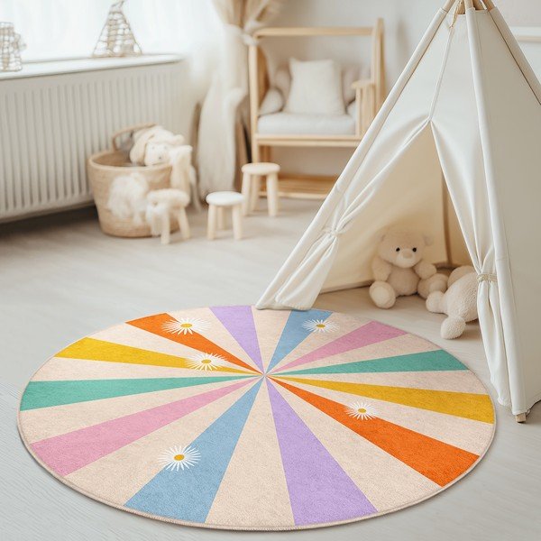 Periv dječji tepih ø150 cm Rainbow Daisy – Mila Home-image-2