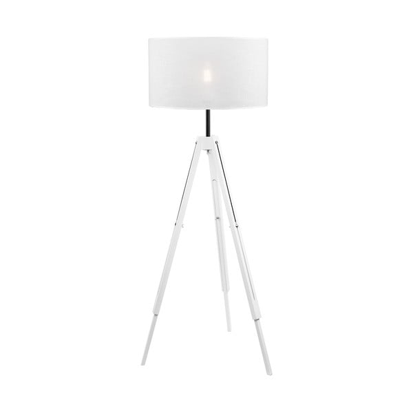 Bijela stojeća svjetiljka s tekstilnim sjenilom (visina 130 cm) Sofia – LAMKUR
