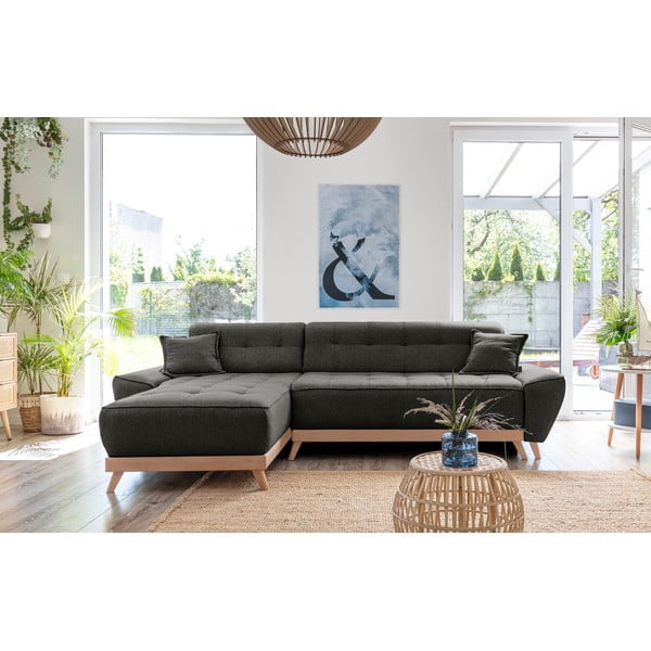 Tamno siva kutna garnitura na razvlačenje Miuform Dazzling Daisy-image-1