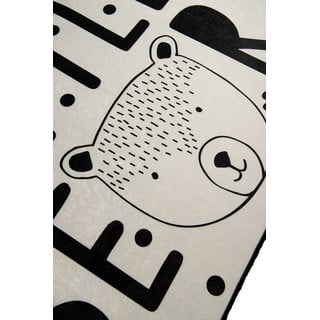 Crno-bijeli dječji protuklizni tepih Conceptum Hypnose Little Bear, 100 x 160 cm