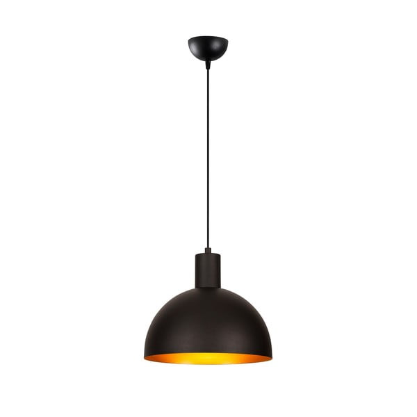 Crna/u zlatnoj boji viseća svjetiljka s metalnim sjenilom ø 30 cm Sivani – Opviq lights