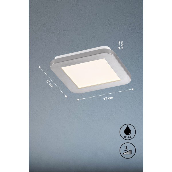 LED stropna lampa srebrne boje 17x17 cm Gotland - Fischer & Honsel-image-3