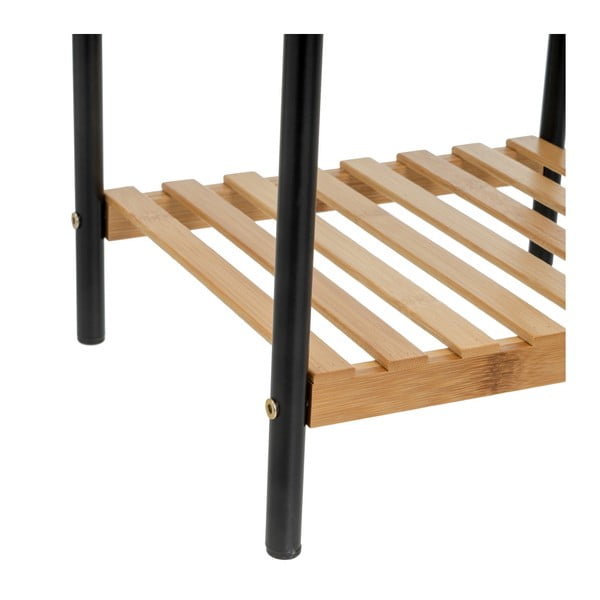 Crni/u prirodnoj boji od bambusa regal 30x75 cm – Casa Selección-image-3