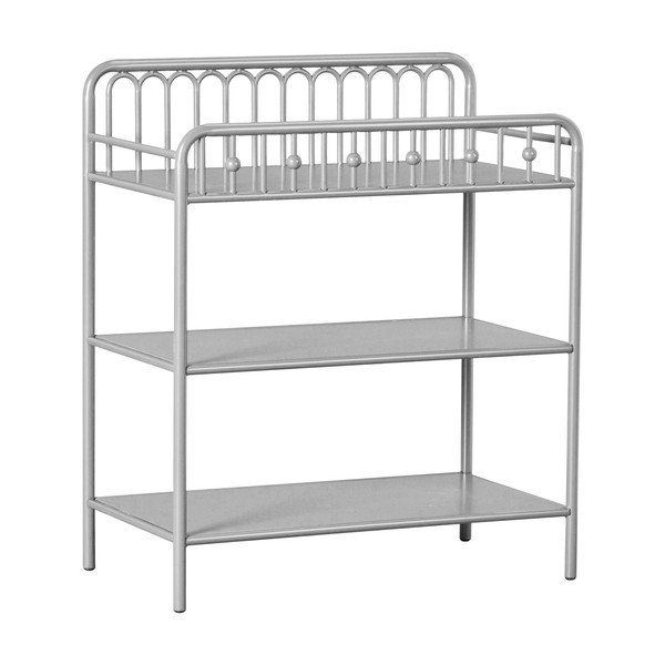 Svijetlo siva metalna visoka dječja komoda s promjenjivim stolom 87x102 cm Monarch Hill – Støraa