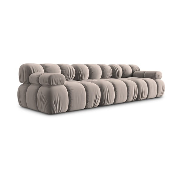 Svjetlo smeđa baršunasti sofa 282 cm Bellis – Micadoni -image-3