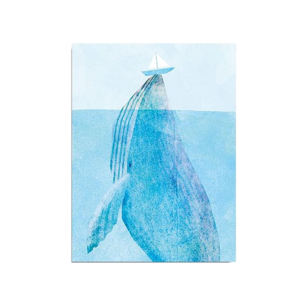 Zidna slika na platnu Whale, 30 x 40 cm