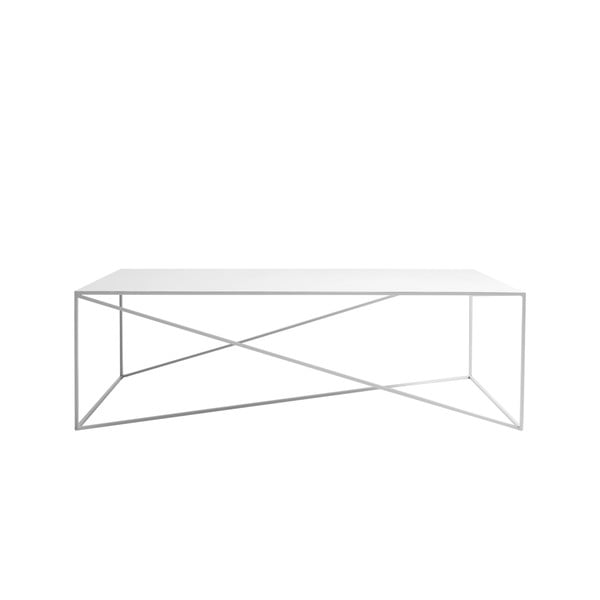 Bijeli stolić za kavu Custom Form Memo, širine 140 cm
