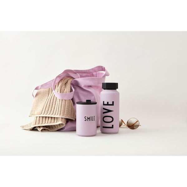 Ljubičasta termo šalica 350 ml Smile – Design Letters-image-1