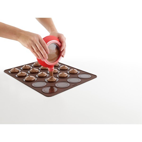 Crvena posudica za ukrašavanje kolača sa 6 nastavaka Lékué Decomax-image-3