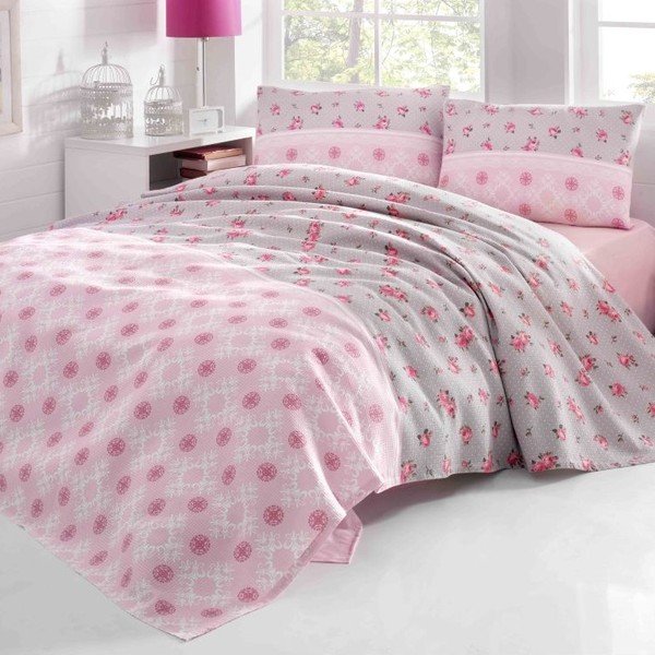 Posteljina Aran Clasy Rita Pink, 200 x 230 cm-image-1