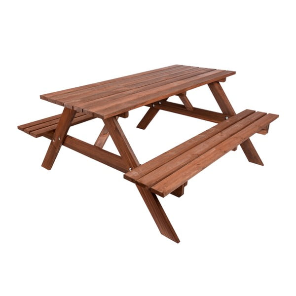 Vrtni blagovaonski set od borovine za 6 Piknik - Rojaplast-image-2