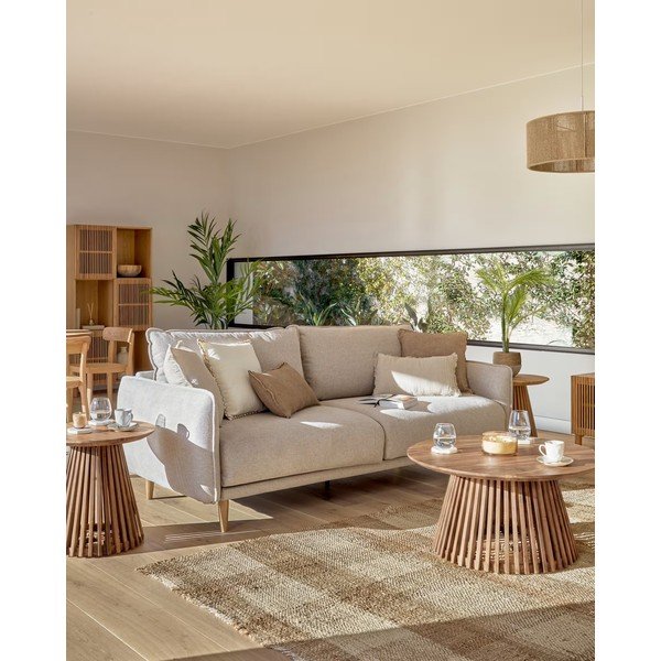 Stolić za kavu od tikovine Kave Home Irune, ⌀ 80 cm-image-4