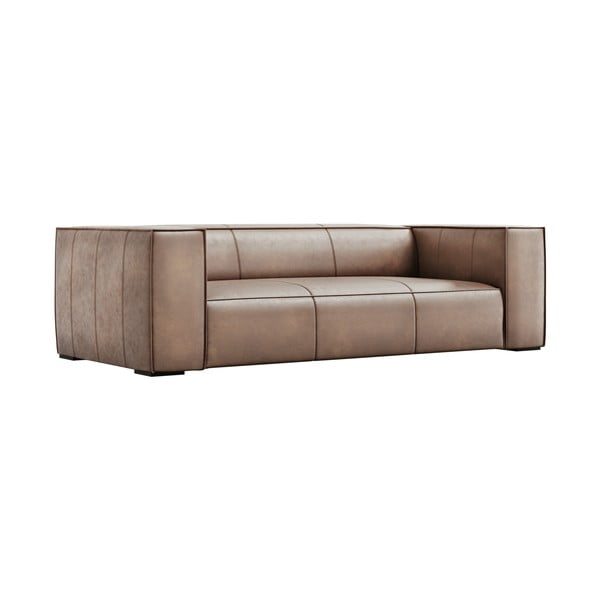 Svijetlosmeđi kožni kauč 227 cm Madame - Windsor & Co Sofas-image-2