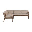 Smeđa podstavljena vrtna sofa (u obliku slova L) Biam – WOOOD