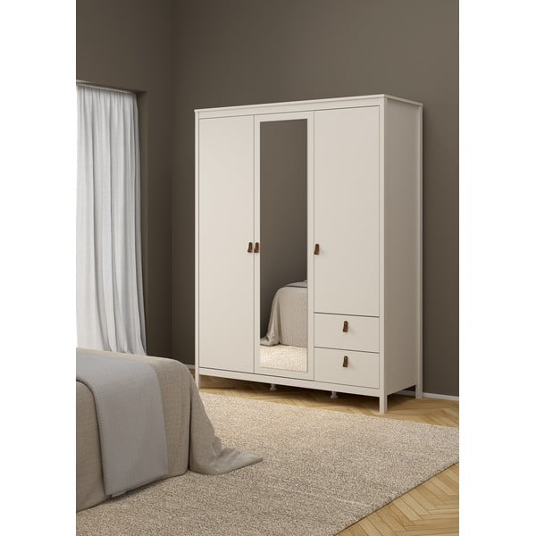 Sivo-bež ormar s ogledalom 150x199x58 cm Madrid – Tvilum-image-3