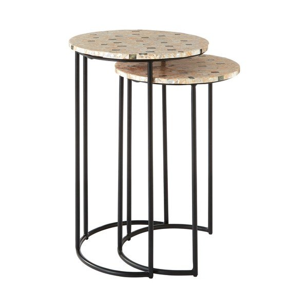 Okrugli pomoćni stolići u setu 2 kom ø 38 cm Halle – Premier Housewares-image-3