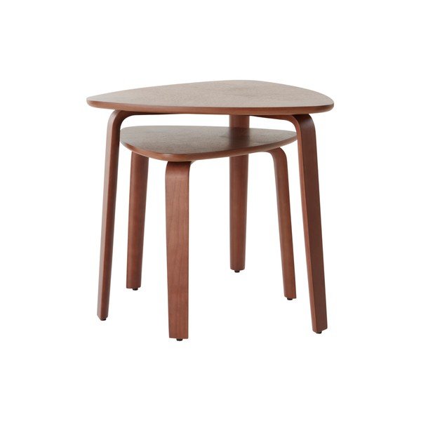 Pomoćni stolići u setu 2 kom u dekoru oraha 55x56 cm Tulua – Jotex-image-3