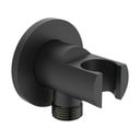 Mat crni metalni držač za tuš glavu Silk Black – Ideal Standard