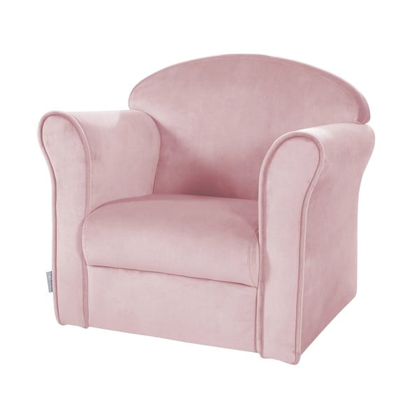 Svijetlo ružičasta baršunasti dječja fotelja Lil Sofa – Roba