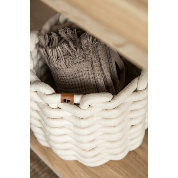 Tekstilna košara ø 21x17 cm Peach Skin Round S – Bigso-image-3