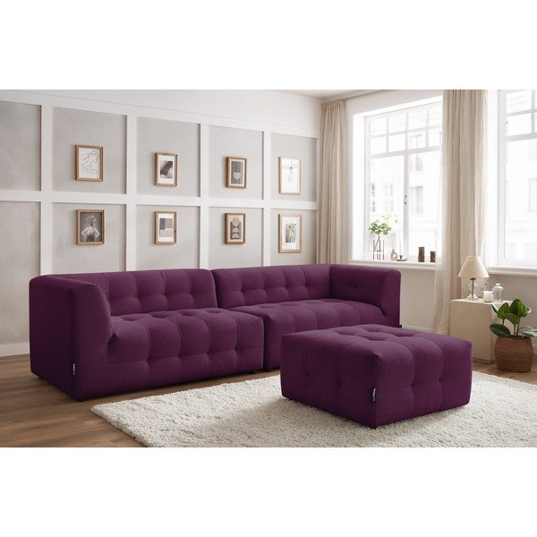 Tamnoljubičasta sofa 324 cm Kleber - Bobochic Paris-image-1