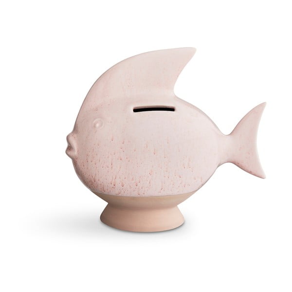 Ružičasta zemljana blagajna Kähler Design Moneybank Fish