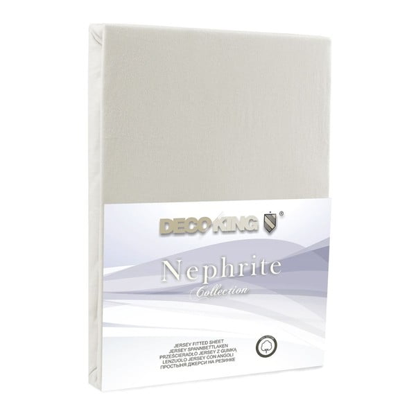 Krem plahta s gumicom DecoKing Nephrite, 220/240 x 220 cm-image-2