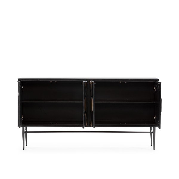 Crna komoda od masivnog manga 175x90x40 cm Navya – MOME-image-4