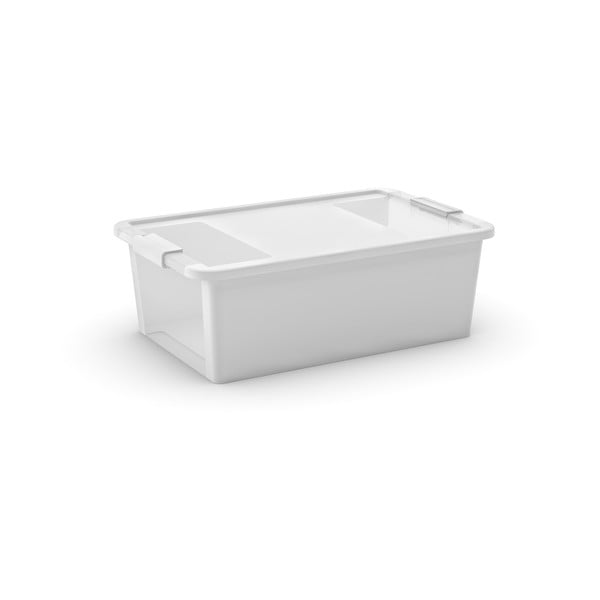 Bijela plastična kutija za pohranu s poklopcem 55x35x19 cm Bi-Box M – KIS