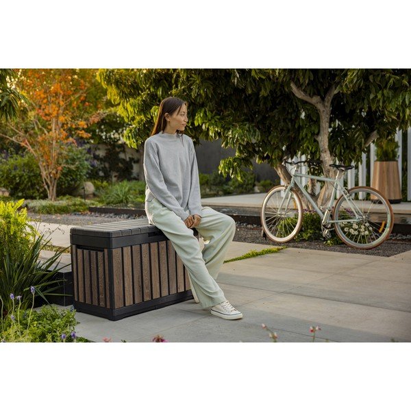 Tamno smeđa plastična vrtna kutija za pohranu Deco – Keter-image-3