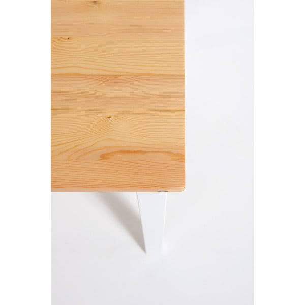 Sklopivi blagovaonski stol od borovine s bijelom konstrukcijom Bonami Essentials Brisbane, 120 (200) x 70 cm-image-3