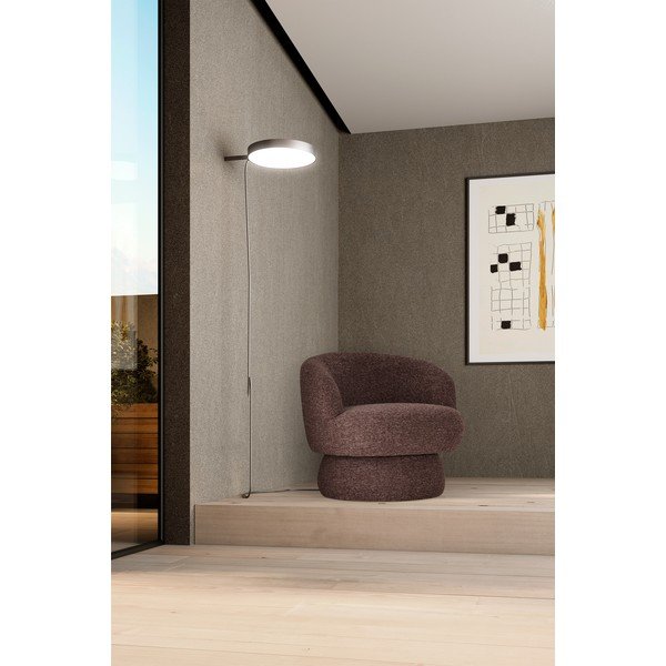 Ljubičasta/smeđa okretna fotelja Dali – MOME-image-1