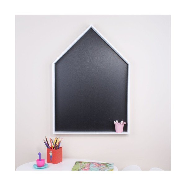 Bijela zidna polica s pločom Sjeverna Karolina Scandinavian Home Decor Maison L