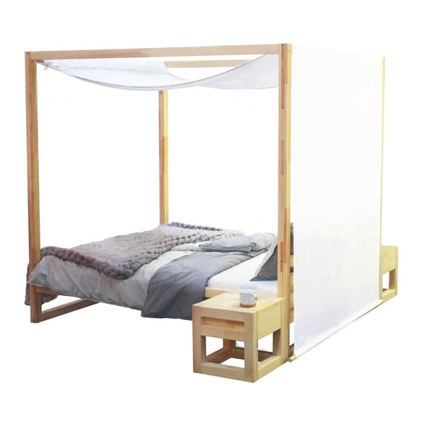 Benlemi Baldee Bella Prirodni drveni bračni krevet, 200 x 190 cm-image-1