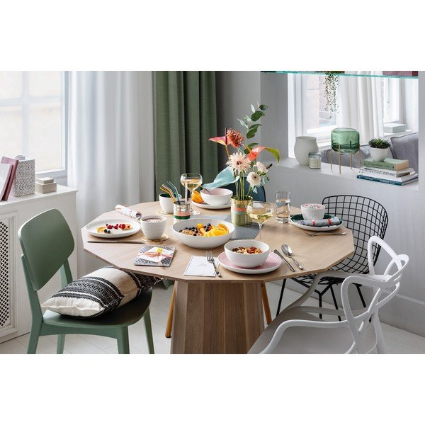 Bijelo-ružičasta porculanska ploča Villeroy & Boch Uni, ⌀ 24 cm-image-3