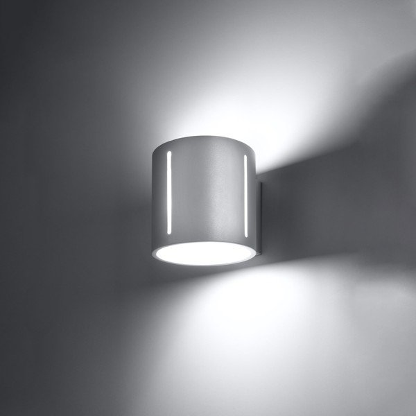 Bijela zidna lampa Vulco – Sollux-image-2