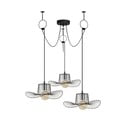 Crna viseća svjetiljka s metalnim sjenilom ø 78 cm Tel – Opviq lights