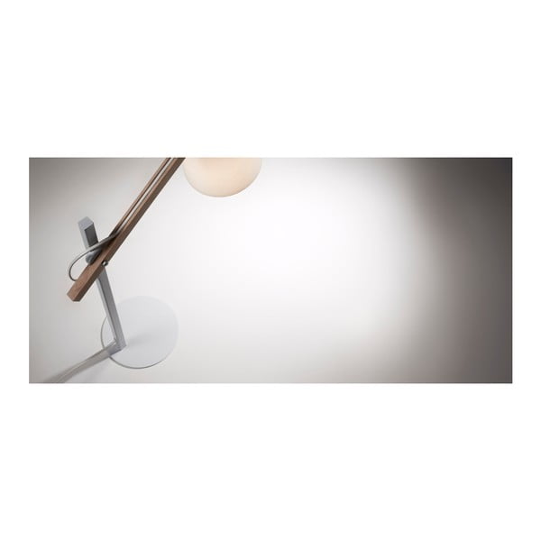 Bijela stolna lampa od masivnog bagrema s tekstilnim sjenilom (visina 65 cm) Kosta – Kave Home-image-3