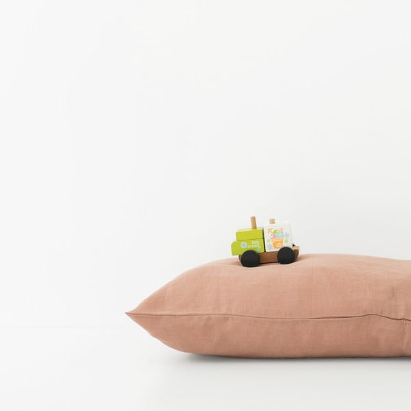 Dječja narančasta lanena jastučnica Linen Tales Nature, 40 x 60 cm-image-2