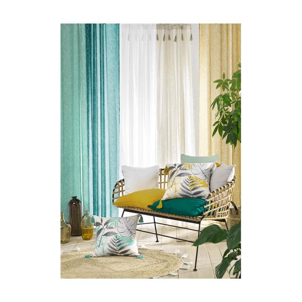 Žuta  prozirna zavjesa 140x240 cm Dalila – douceur d'intérieur-image-4