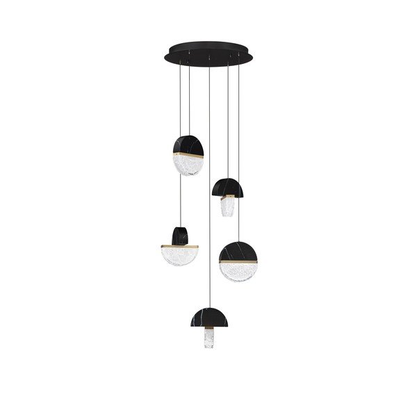 Crna metalna LED viseća svjetiljka s mogućnosti zatamnjivanja ø 46 cm Dorin – Nova Luce