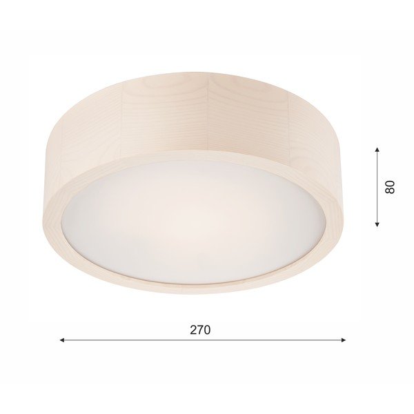 Bijela stropna svjetiljka sa staklenim sjenilom ø 27 cm Eveline – LAMKUR-image-4