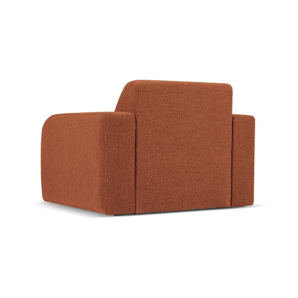 Smeđa fotelja od bouclé tkanine Molino – Micadoni Home-image-2