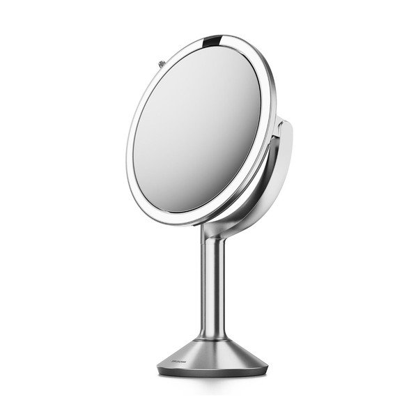 Kozmetičko ogledalo s osvjetljenjem/povećavajuće (s povećanjem 5x/s povećanjem 10x) ø 20 cm Trio – simplehuman