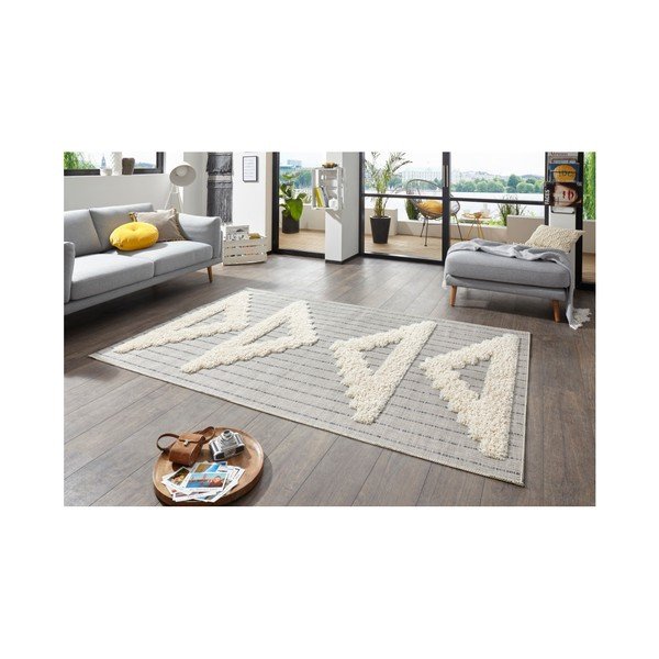 Sivi tepih Mint Rugs Handira Triangles, 170 x 115 cm-image-3
