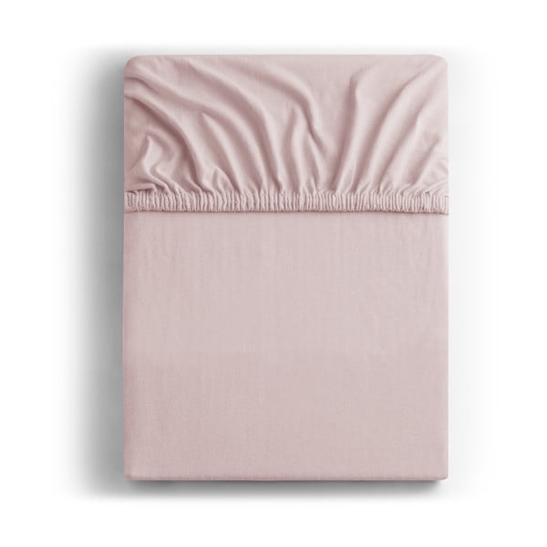 Ljubčasto-ružičasta elastična plahta DecoKing Amber Collection, 80/90 x 200 cm
